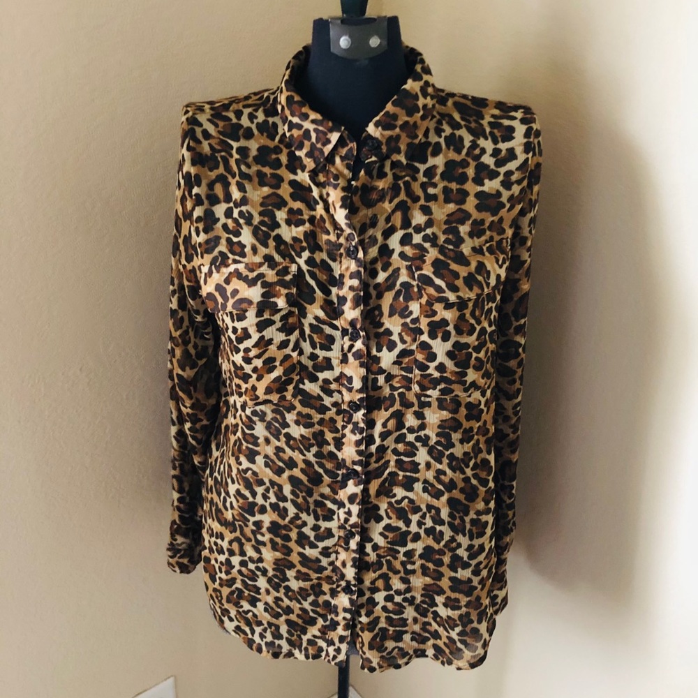 Leopard print blouse